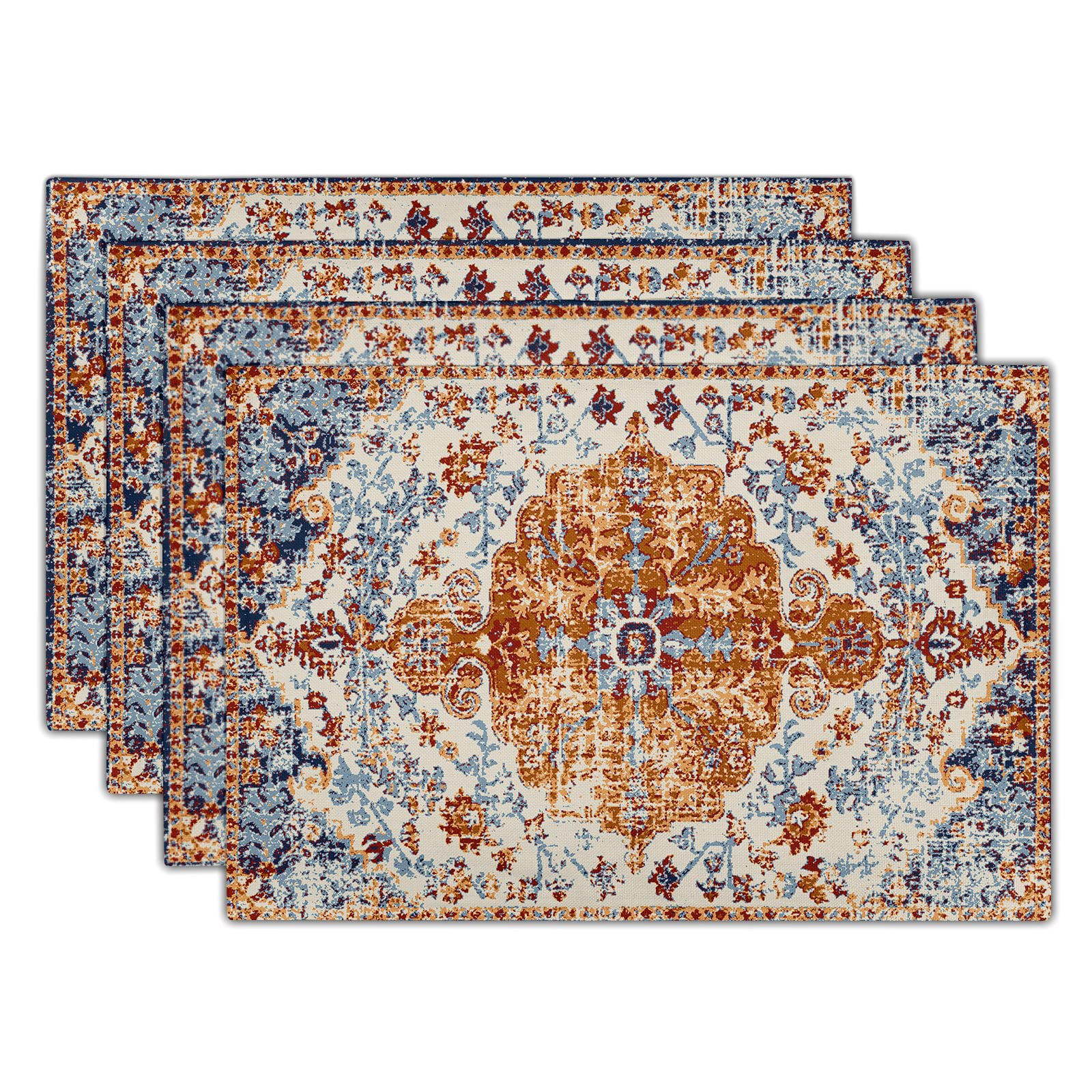 almohadillas bohemias exóticas almohadillas de lino lavables almohadillas de mesa de tela totem almohadillas de aislamiento térmico impresas almohadillas de taza antideslizantes