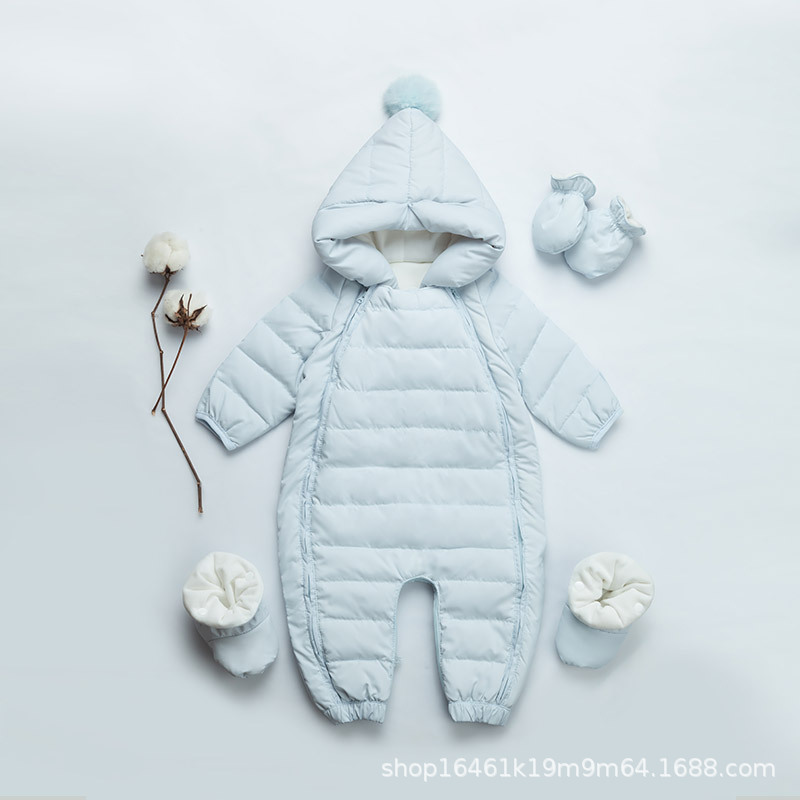 Baby Down jumpsuit for boys and girls baby winter clothes thickened climbing clothes winter 0-1-2 baby holding clothes