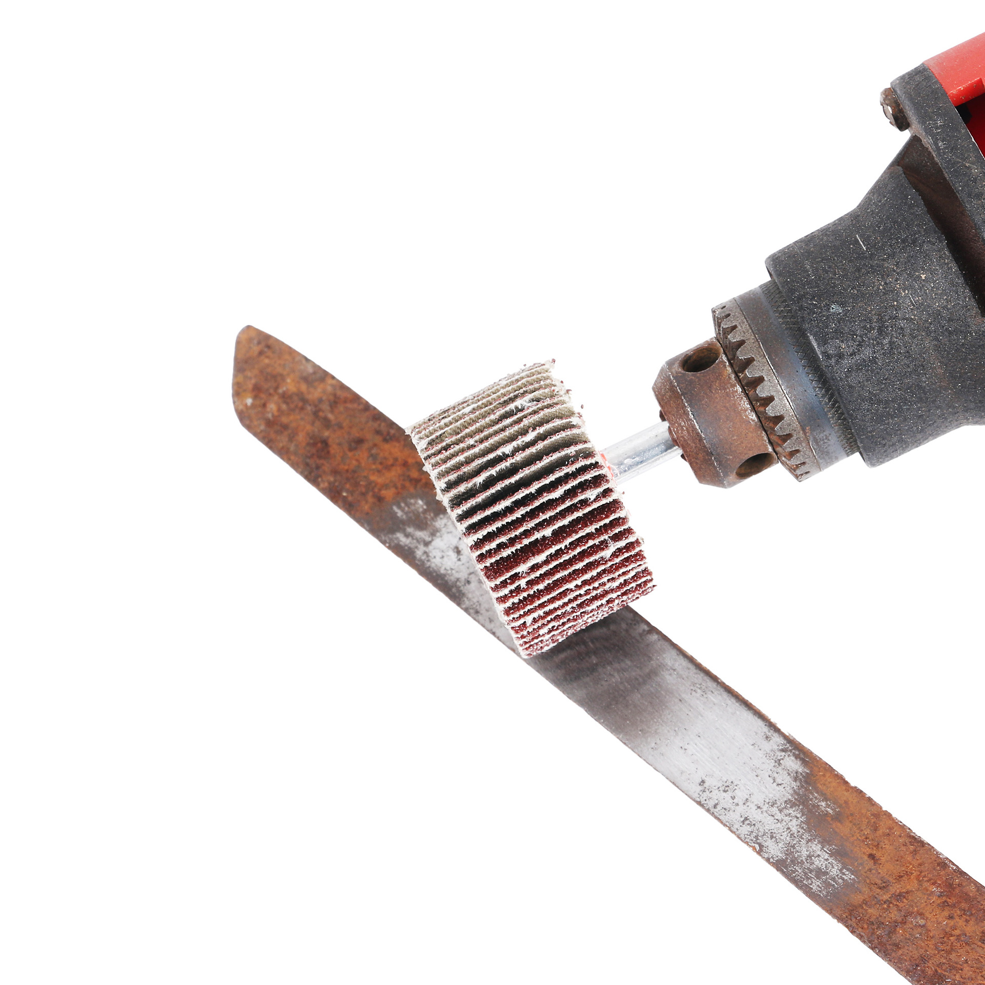 跨境直供抛光轮磨头纱布打磨头除锈砂轮百叶片砂纸百叶轮带柄叶轮