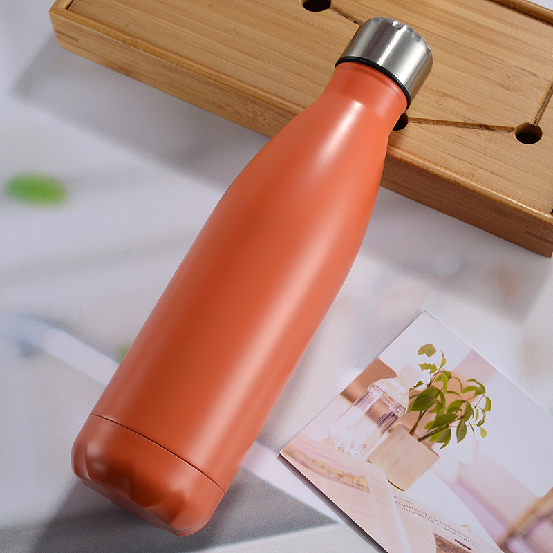 Botella de agua deportiva de acero inoxidable 304, taza térmica de doble capa al vacío estilo Coca-Cola, aislante para frío, para Amazon