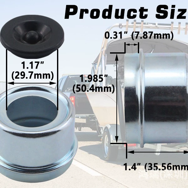 Yacht, trailer, rubber dust cover, wheel, hub, 1.98 inch, diameter 50.3mm