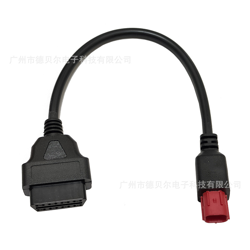 6 Pin OBD to OBD2诊断适配器电缆适用于日本 摩托车