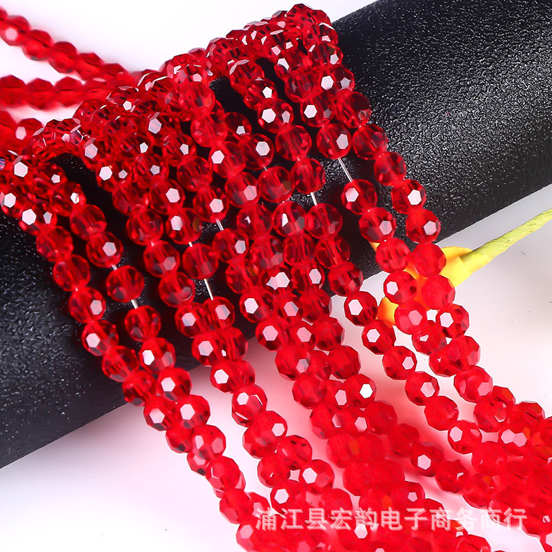 Un lote de 32 lados cuentas de tierra de cristal de color cuentas de fútbol de equipaje accesorios de ropa de bricolaje accesorios de joyería