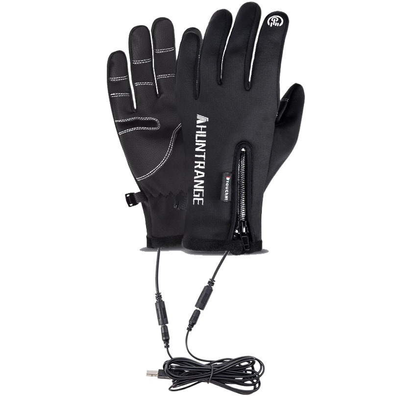 USB heating cycling gloves winter outdoor heating gloves touch screen men and women windproof warm cycling gloves spot