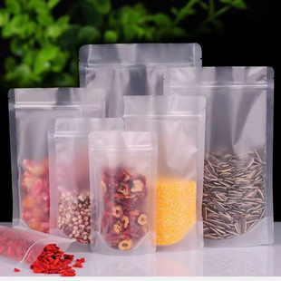 Factory wholesale frosted transparent bag tea seal bag gift bag tea bag self-supporting self-sealing food packaging bone bag