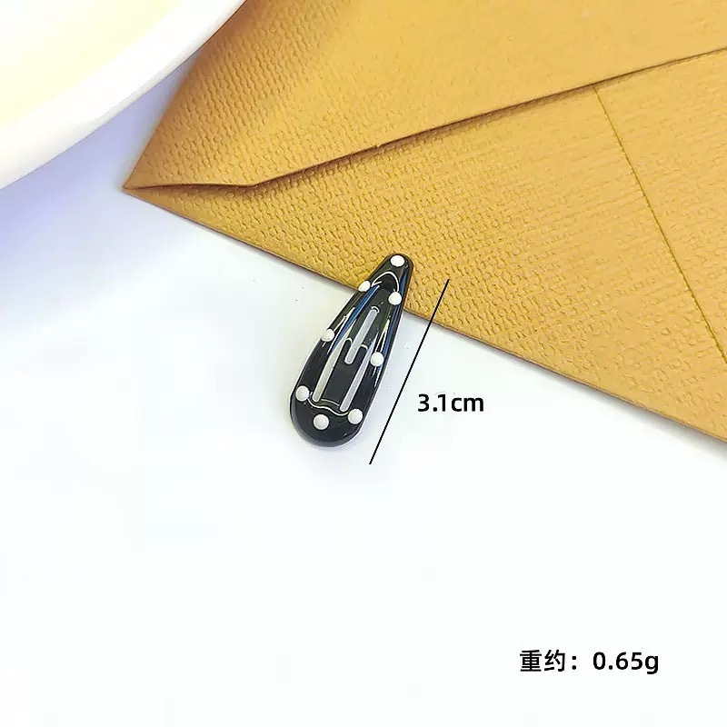 奶咖色波点水滴夹发夹儿童甜美可爱刘海夹侧边夹宝宝碎发BB夹发卡|undefined