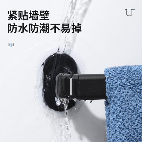 【Dropshipping】No-drilling Towel Rack Bathroom Aluminum Wall Mount Rack Bathroom Towel Drying Rack