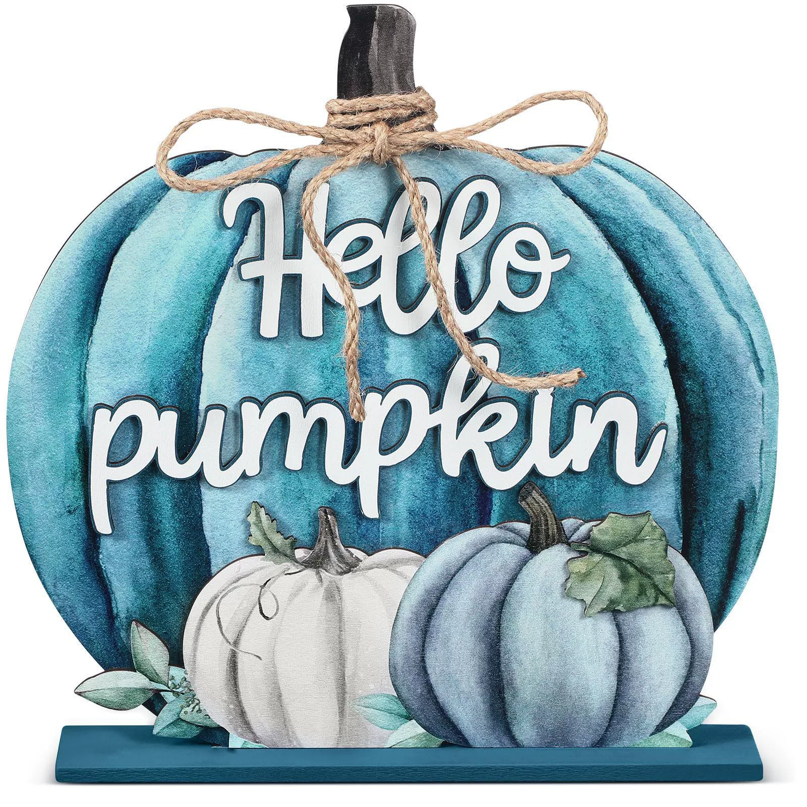 Thanksgiving autumn décor blessing gratitude pumpkin desk sign home decoration