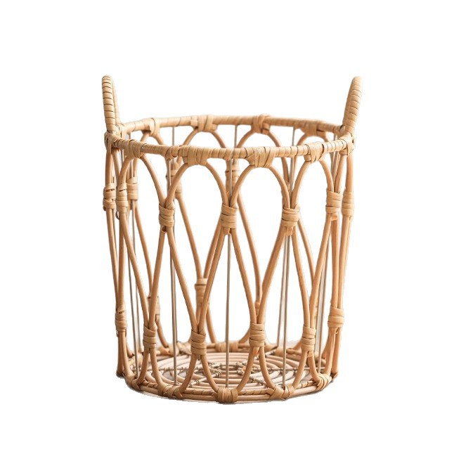 Cesta de almacenamiento de mano hecha a mano para la decoración de la sala de estar, cestas de almacenamiento de ropa sucia