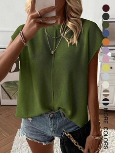 Y 74182 Women's Round Neck Knit Sweater Ůʿᘿ�ë�� �羳��