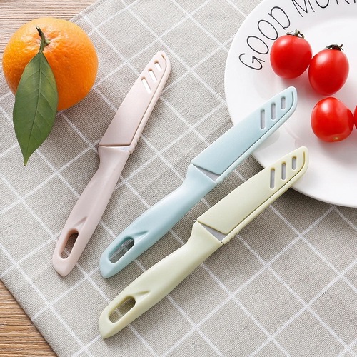 Stainless steel fruit knife home-use fruit and vegetable peeler, foldable and convenient portable peeling knife, multifunctional peeling and cutting small knife for melons and fruits