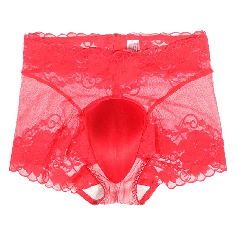 Calzoncillos de encaje sexy ropa interior para hombres y mujeres misma cintura alta travestido encaje oculto jj ropa interior de mujer falsa cubierta tridimensional 3D