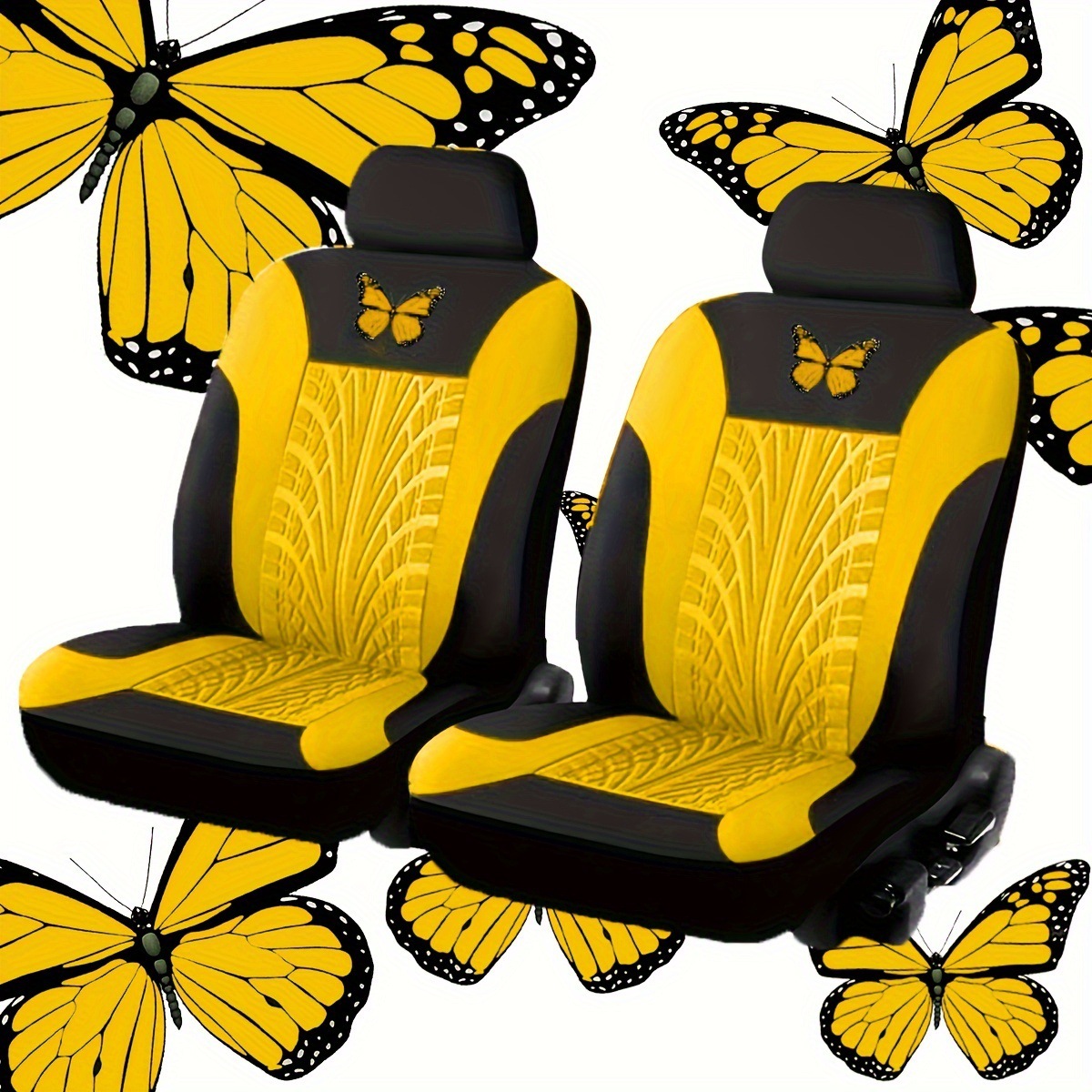 Car Seat Cover Set, Universal Butterfly Pattern Embroidered Car Seat Cover from the Source Manufacturer