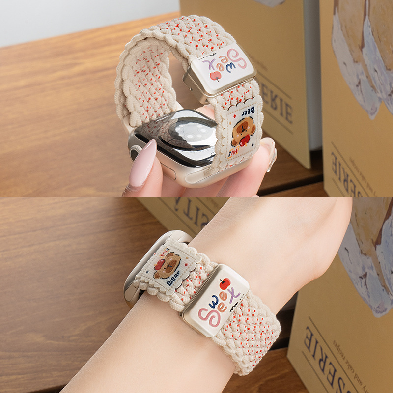 Bear Pendant Magnetic Watch Strap Suitable for Apple Watch iWatch