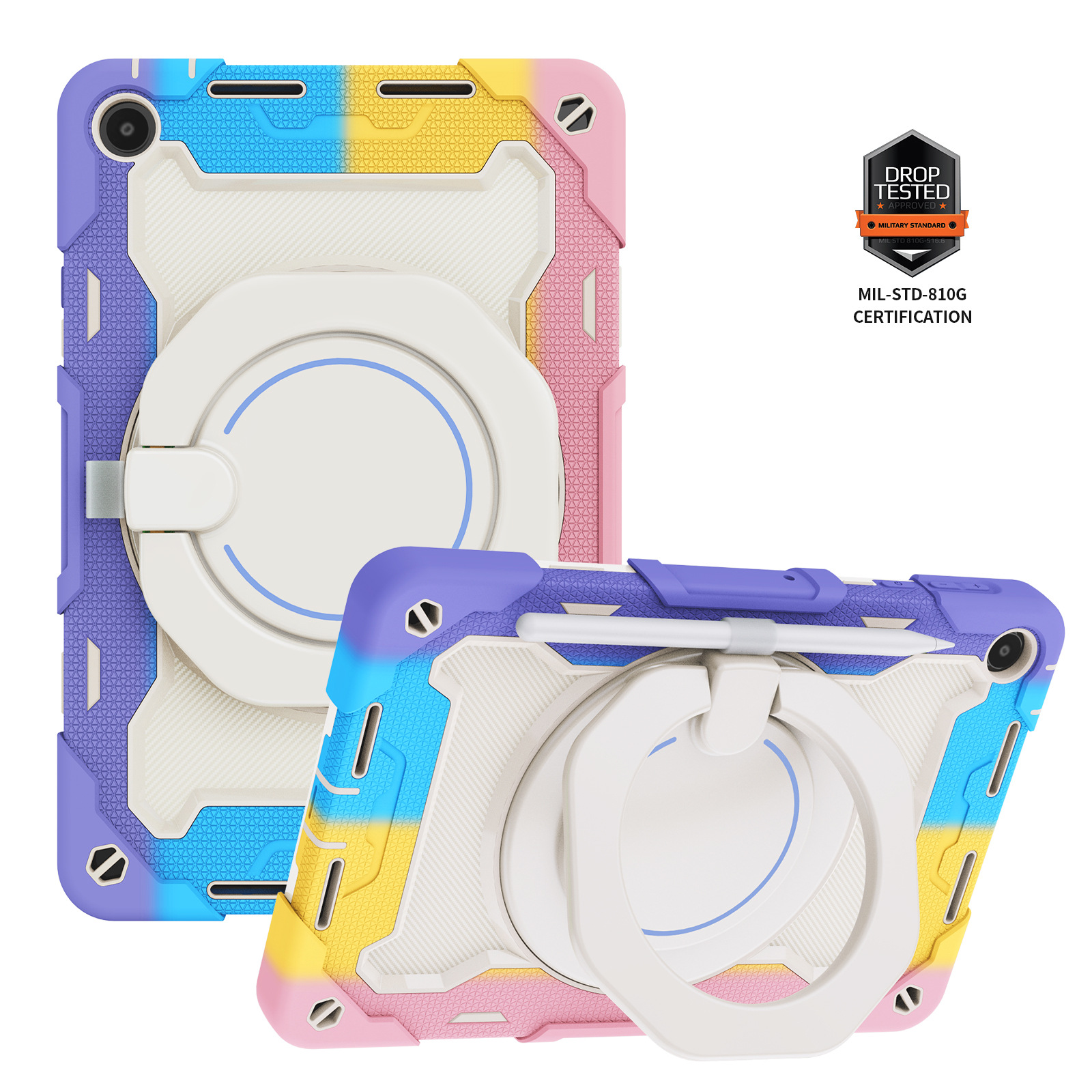 Applicable to samsung TAB A9 8.7-inch tablet case tablet computer protective shell 360-degree rotating bracket three-proof shell