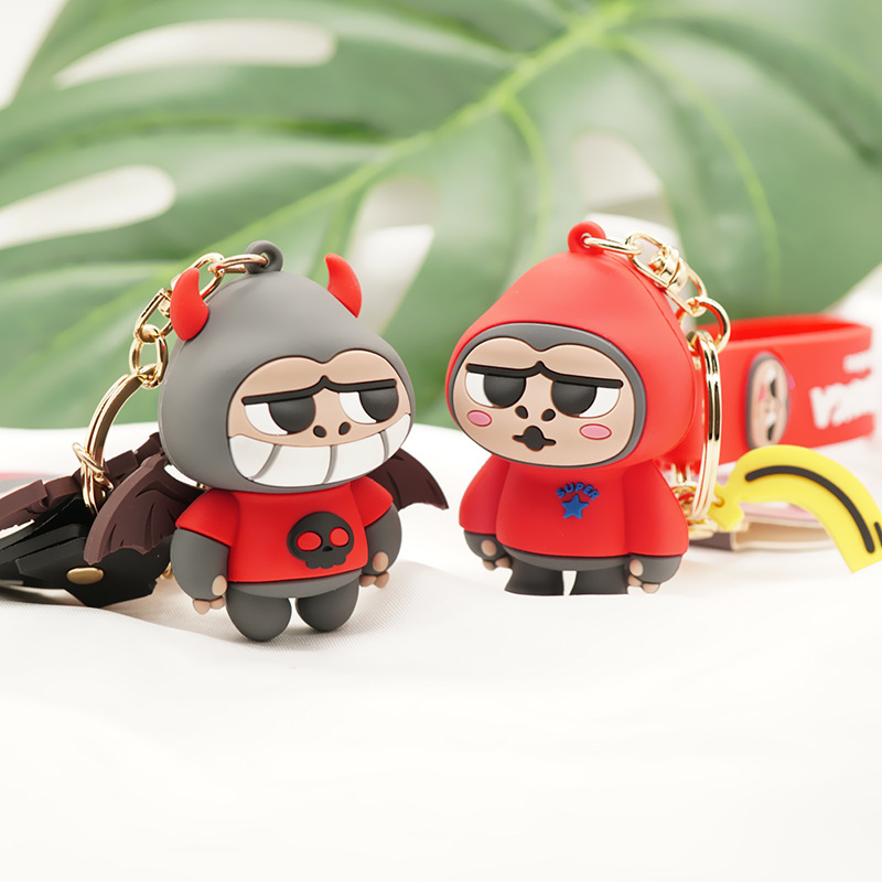 卡通屁屁猩钥匙扣挂件 可爱创意车钥匙挂件男女书包背包挂饰公仔