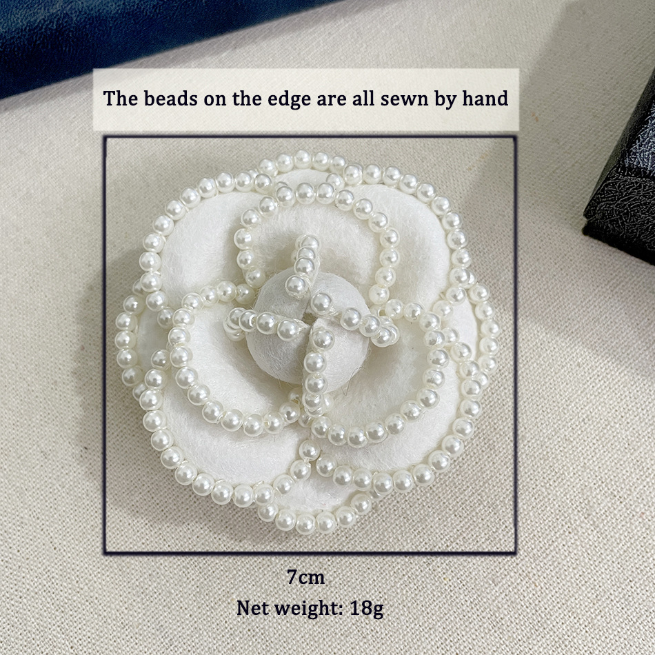 Sweet Flower Cloth Inlay Pearl Women's Brooches display picture 2