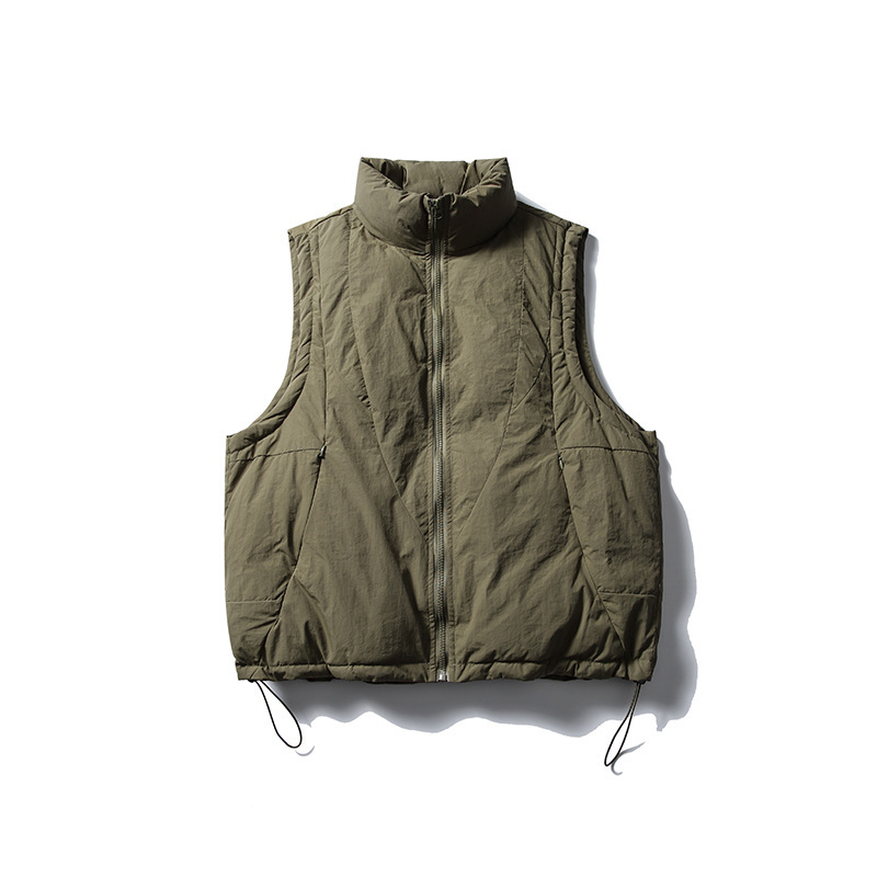 Winter Japanese solid color windproof retro vest