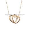 Crystal heart shaped, fashionable necklace, jewelry, earrings, ring, gold and silver, wholesale