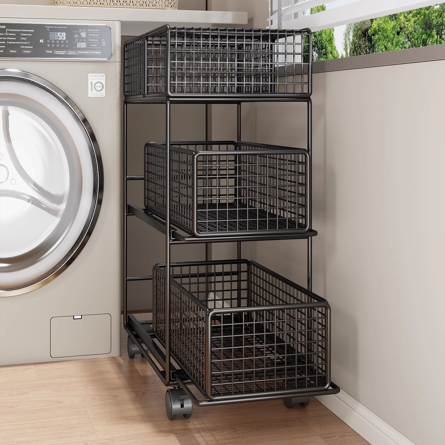 Carrito Organizador de Baño de Hierro Móvil para Baño image 1