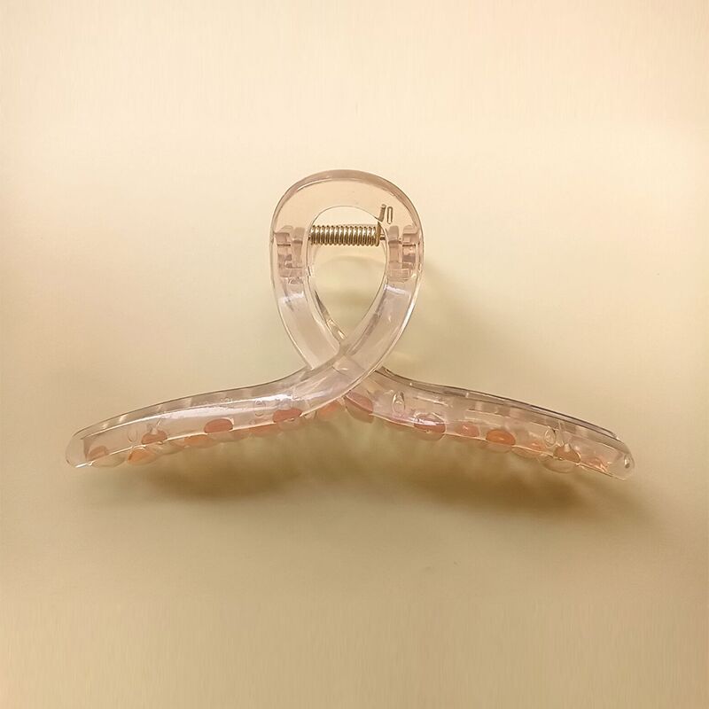 Corea del Sur ins simple agarre hacia atrás cabeza curva Cruz tiburón clip horquilla baño updo jalea agarre de pelo grande