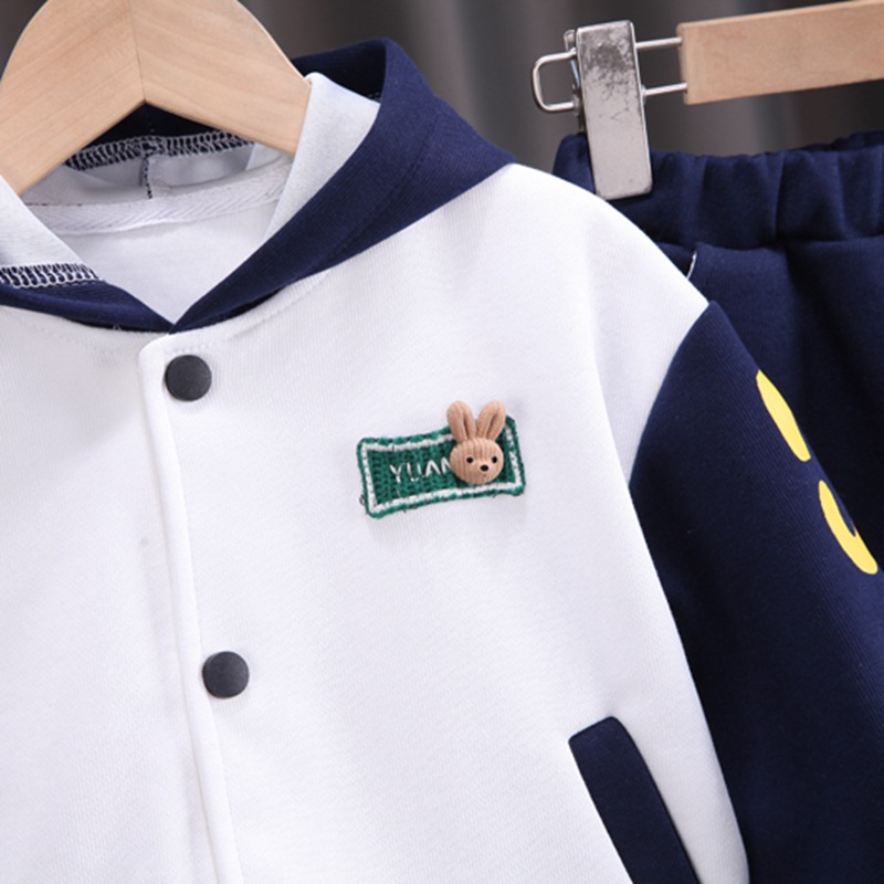 Boys' Baseball Suit Cartoon Casual Fashion Hot Selling 2023 Autumn New Mid size Children's 1-5 Year Old Two Piece Set_voghion.com