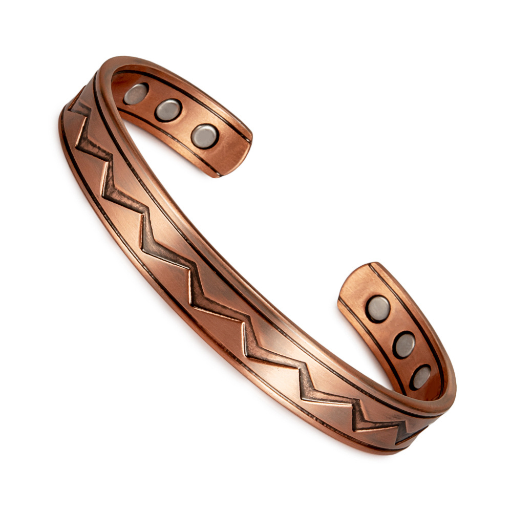 Casual Streetwear Geometric Magnetic Material Copper Women's Bangle display picture 1