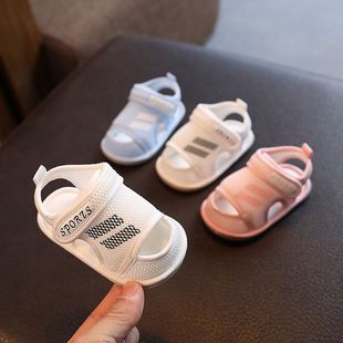 Baby Sandals Summer 0-1 Years Old Breathable Male and Female Baby Soft Sole Toddler Shoes Non-Slip 612 Months Not Falling Off 7