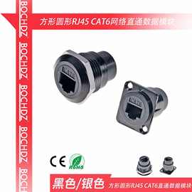 RJ45模块D圆形母座CAT6连接器延长传输网接口面板接头接头