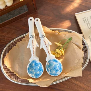 精致创意设计海豹创意设计陶瓷勺学生宿舍提升幸福感干饭勺餐具