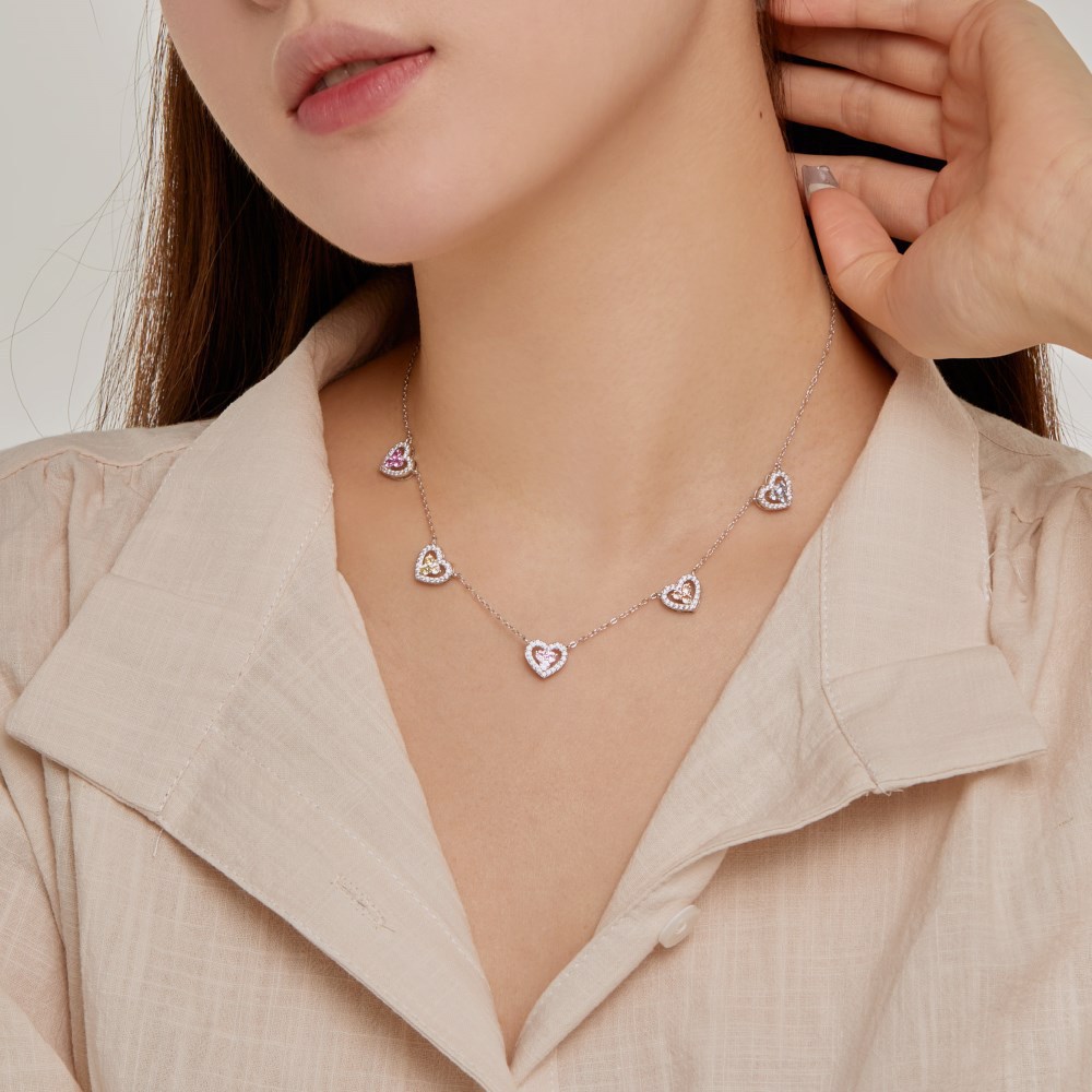9g Weight 925 Sterling Silver Pendant Material Zircon Inlay Material Necklace Classification 925 sterling silver Chain Material 1 Piece Quantity Casual Occasion 925 Sterling Silver Material Heart Shape Pattern Women's Gender Diamond Design Simple Style Style 1 Piece 925 Sterling Silver Heart Shape Zircon 925 Sterling Silver Necklace 4