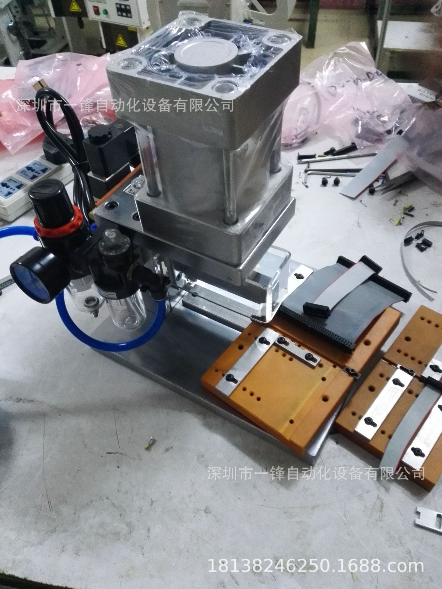 IDC灰排 彩排刺破式压接机排线铆压机压排机 8-60P通用治具压接机