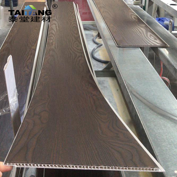 PVC fuelle ancho 20cm laminado placa cóncava interior tablero de decoración de interiores pvc panel de exportación de comercio exterior