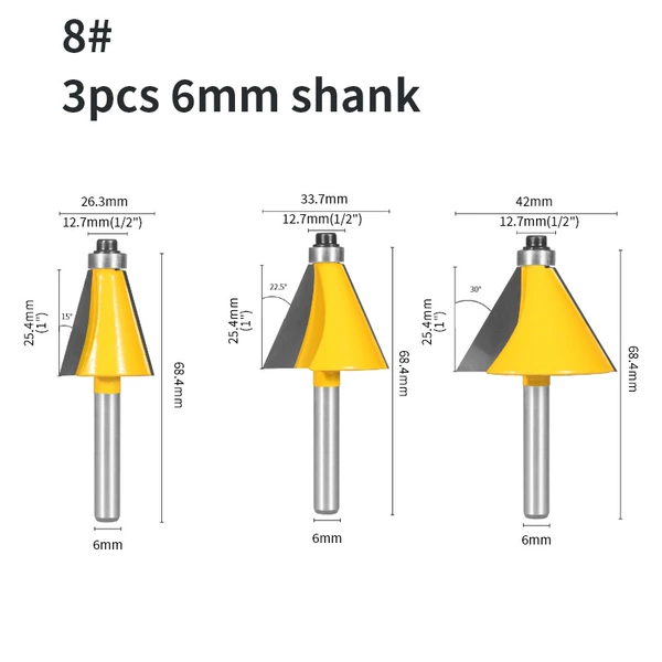 6 handle 3 pieces