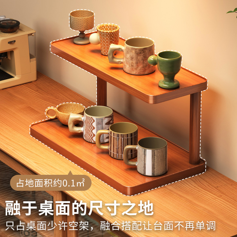 デスクトップ多層収納ラックティーカップマグカップホルダー装飾品手作りディスプレイラック玄関キー雑貨収納ラック|undefined