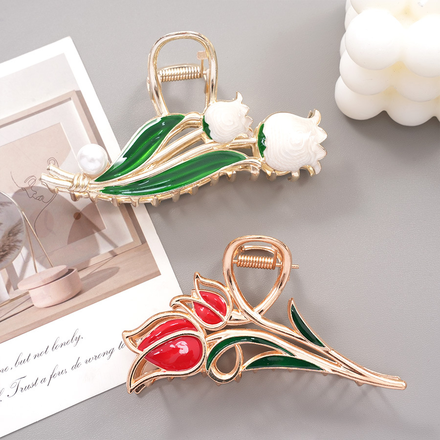 IG Style Sweet Women's Tulips Metal Hair Claws display picture 4