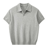 ZF8109-B潮牌海鸥领针织短袖T恤简约时尚cleanfit透气上衣，男装针织衫/毛衣，星座614