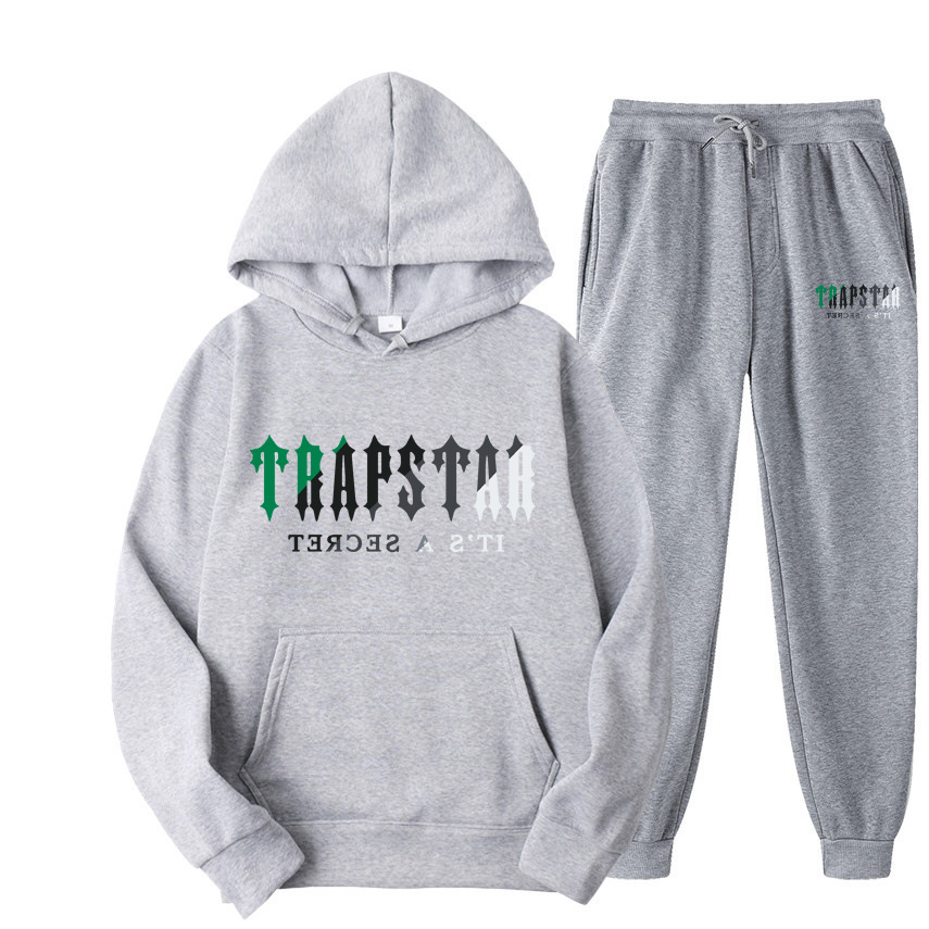 Otoño e Invierno pullover deportes suéter con capucha de los hombres y las mujeres calientes de dos piezas con capucha suelta + pantalones traje de jogging