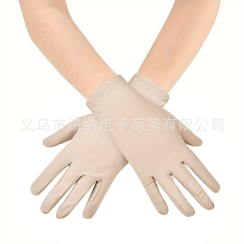 21氨纶手套夏季防晒舞会装饰透气服装拍摄写真道具简约短款手套|undefined