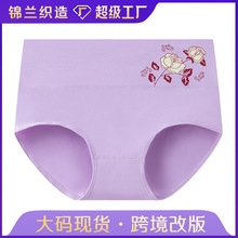 【跨境定制】印花高腰女士内裤 高腰纯棉内裤 收腹高腰内裤