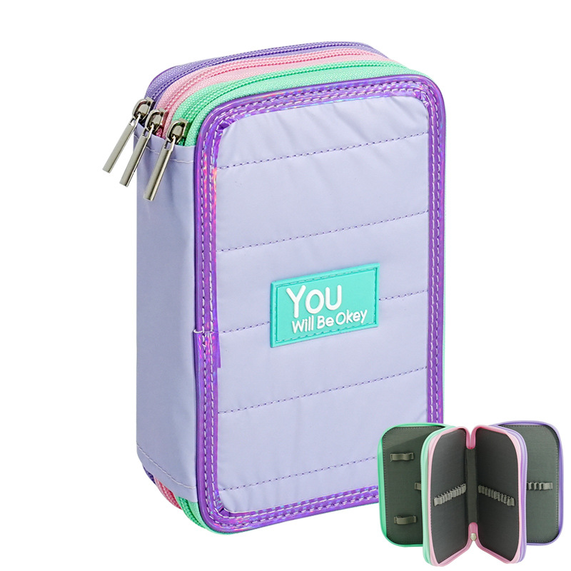 Bolsa de lápiz de arte a prueba de caídas a prueba de choque bolsas de lápiz de color bolsas de lápiz coreanas de papelería para niñas caja de lápiz