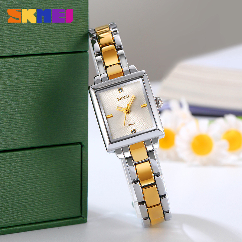 Momento cuadrado de diamantes para mujeres relojes de cuarzo retro regalos personalizados comercio exterior fábrica de fuente al por mayor