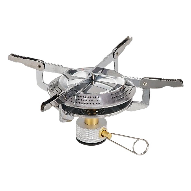 Montañismo al aire libre estufa de gas cabeza disco de picnic estufa de camping estufa de alta potencia ajustable ahorro de energía plegable estufa