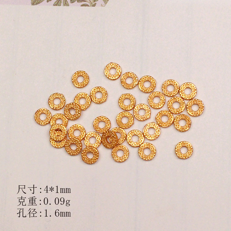 S925 Silver Inlaid Necklace Spacer Beads DIY Handmade Accessories Spacer Beads Semi-Finished Products Wholesale by the Gram