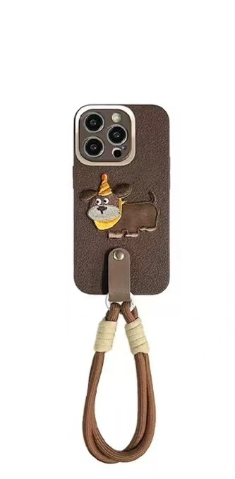 Retro Luna pit patrón Mickey para iPhone14/15proMax lanyard 12/13 Apple 15 teléfono caso nuevo