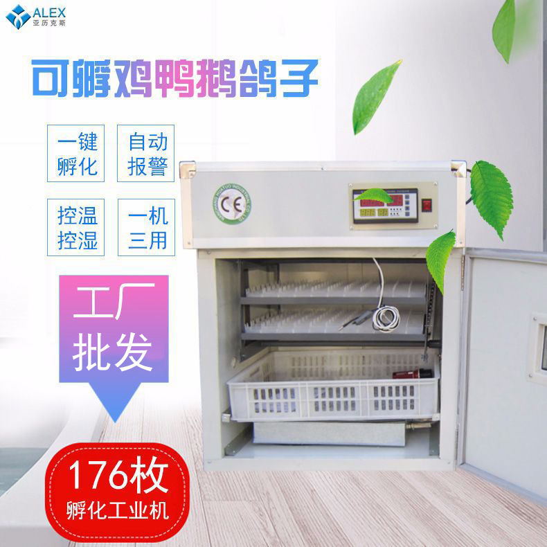 176枚智能孵化器 土鸡养殖工业孵化设备一键孵化孵化机 incubator