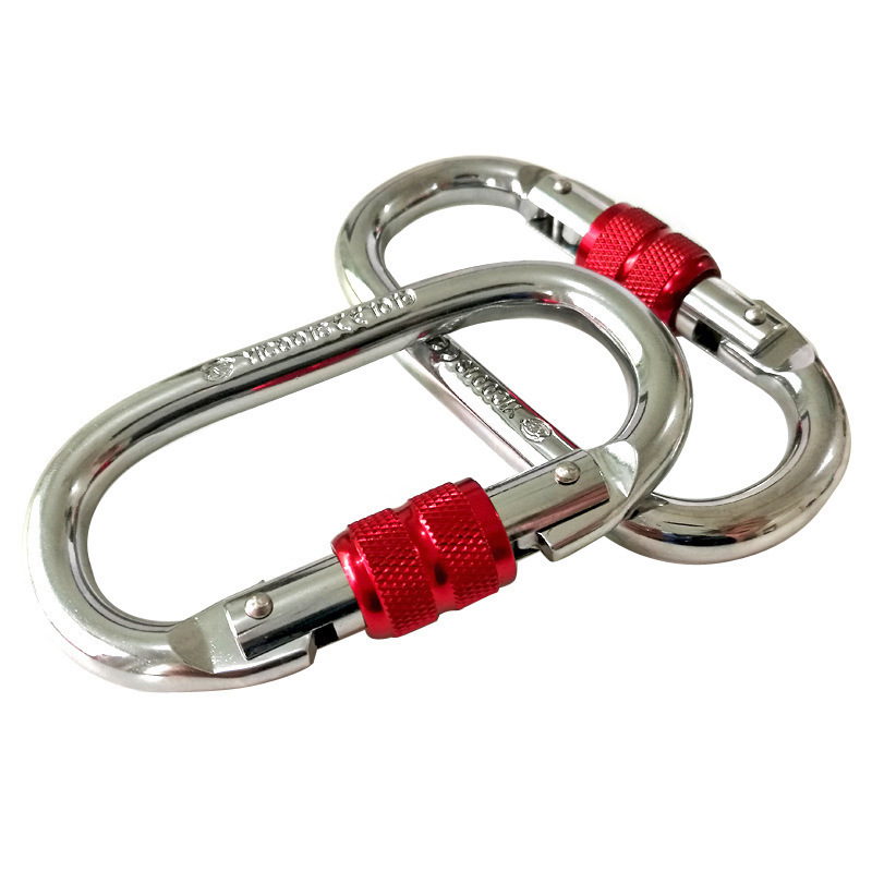 Air Yoga Hammock Lock Buckle Outdoor Downhill Rock Climbing D-Type Automatic Buckle Aviation Aluminum Mountaineering Buckle Universal Ring