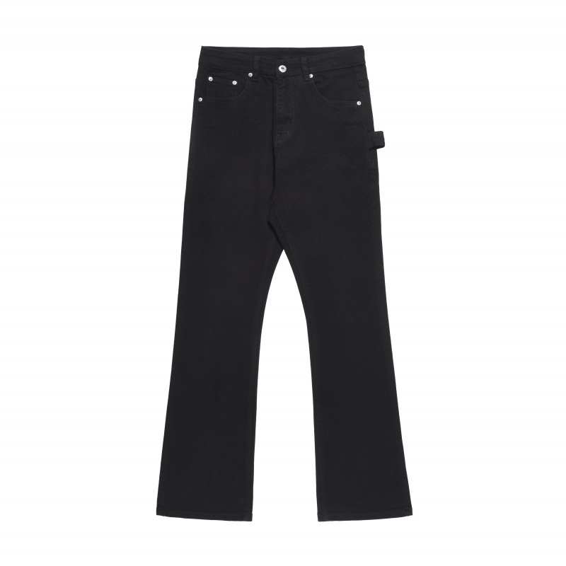 Pantalones cleanfit American High Street Vibe Black Jeans Pantalones rectos de microcuerno de verano de moda para hombres image 7