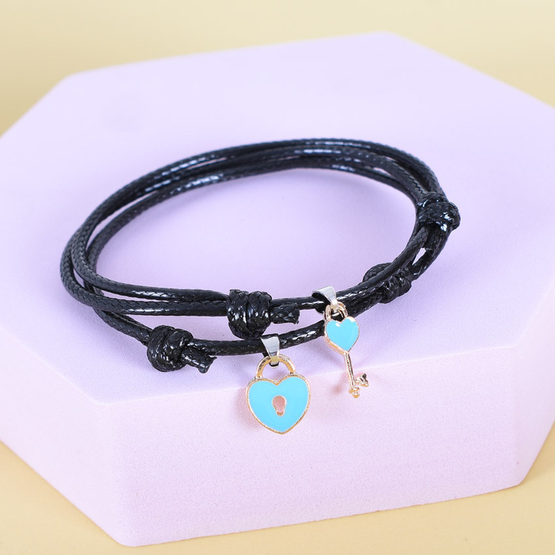 Qifu Simple Couple Bracelets Key Heart Lock Bracelet Jewelry Wholesale Cross-Border Supply Jewelry Qifu Simple Couple Bracelets Key Heart Lock Bracelet Jewelry Wholesale Cross-Border Supply Jewelry