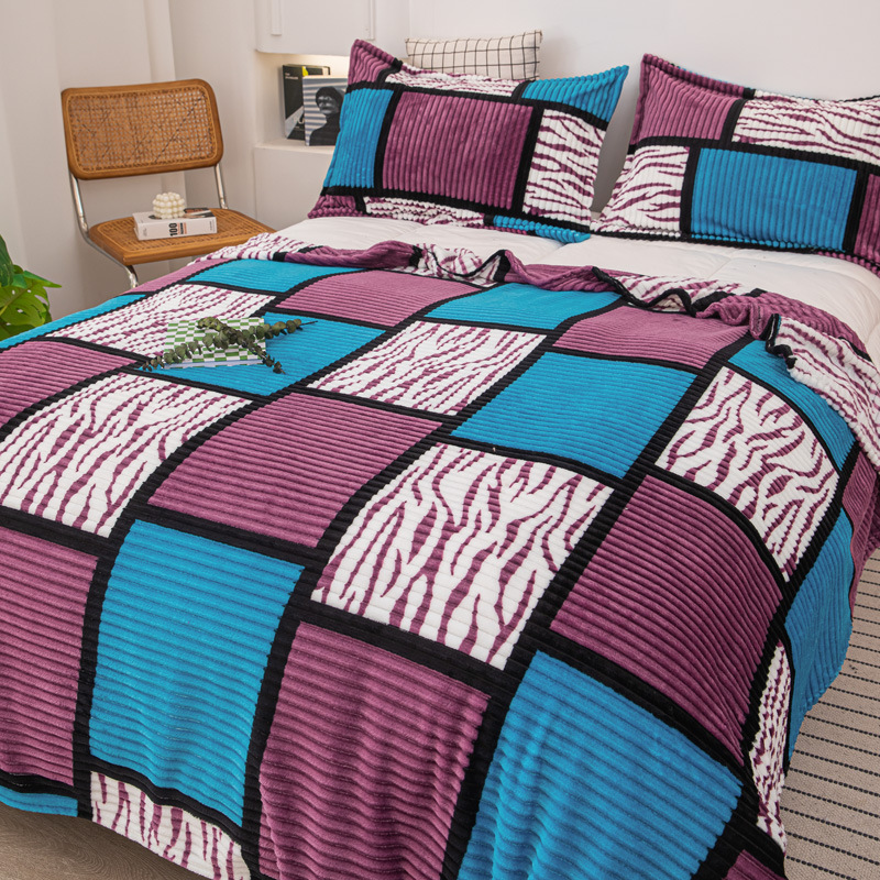 파란색 콩 페이스트 격자 무늬 패턴